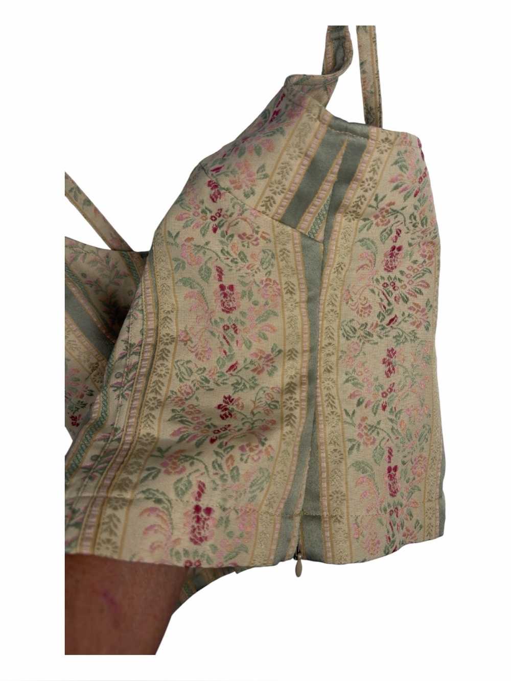 Jeanology Collection Vintage Y2K Floral & Stripe Pattern Corset Top Size 10 EUC - Picture 10 of 14